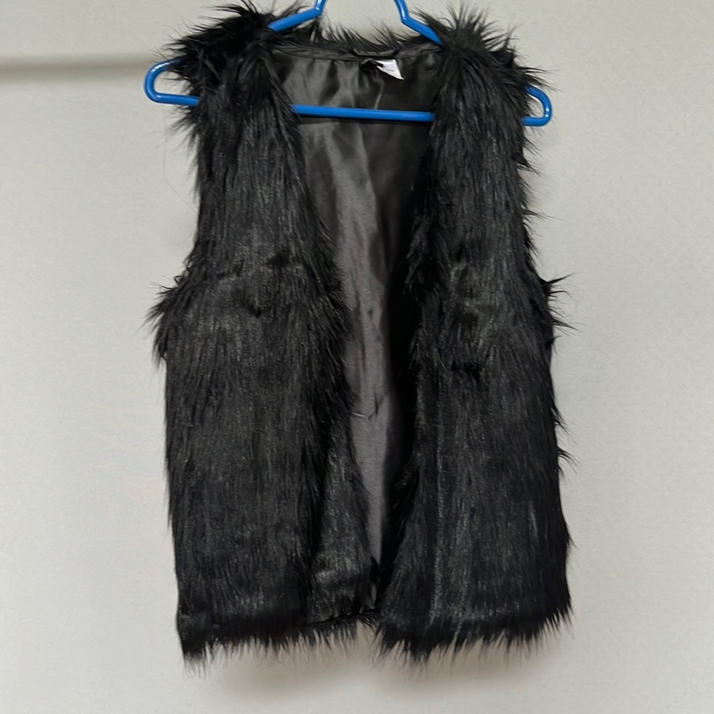 Black Fur Vest